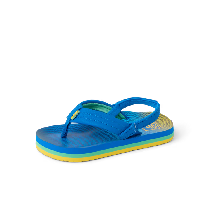 Reef Boys Little Ahi Sandal Blue Fade Stripe Alternate Angle