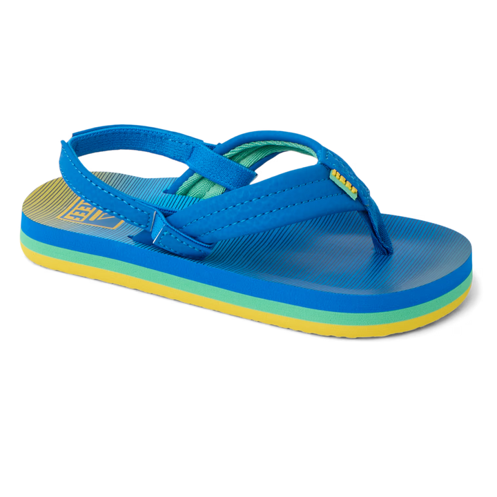 Reef Boys Little Ahi Sandal Blue Fade Stripe Primary Product View