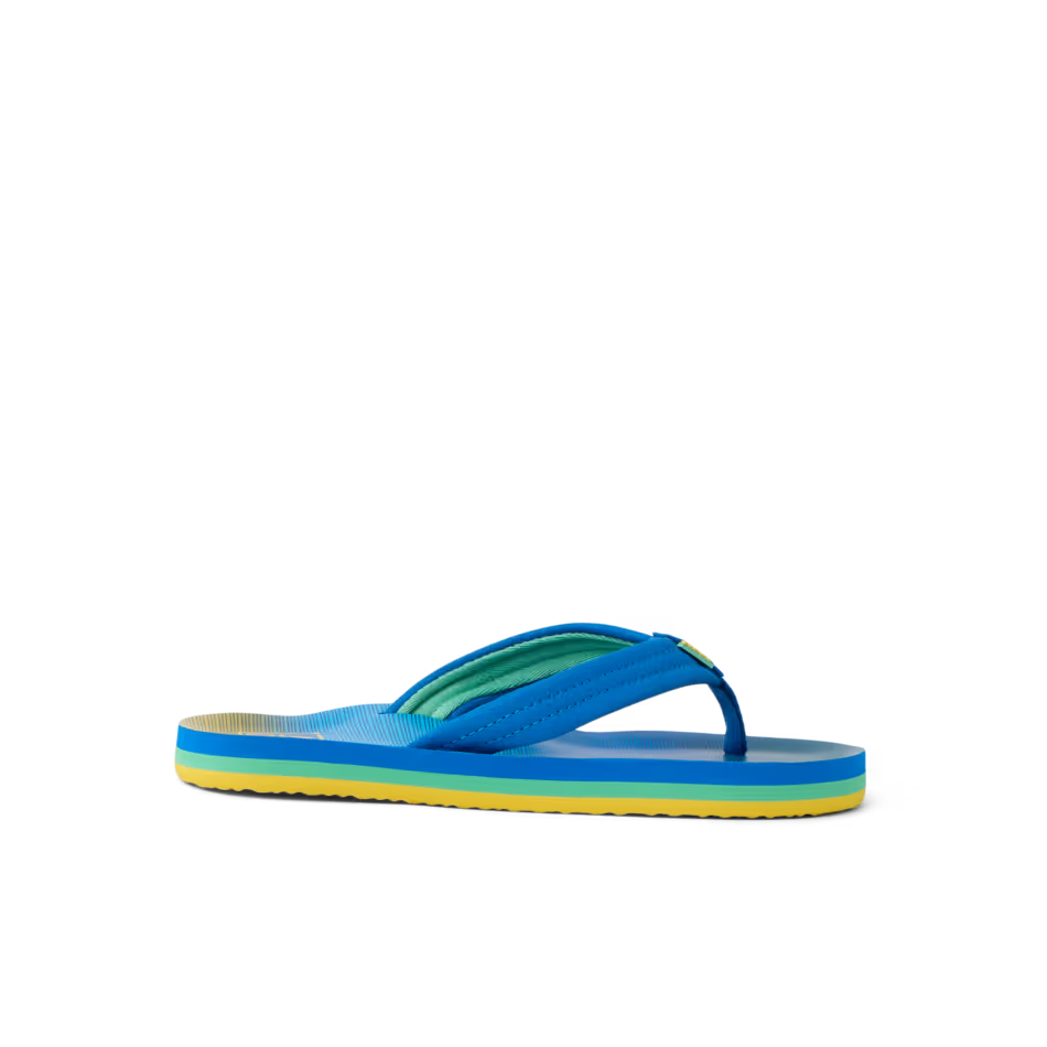 Reef Boys Kids Ahi Sandal Blue Fade Stripe Side View