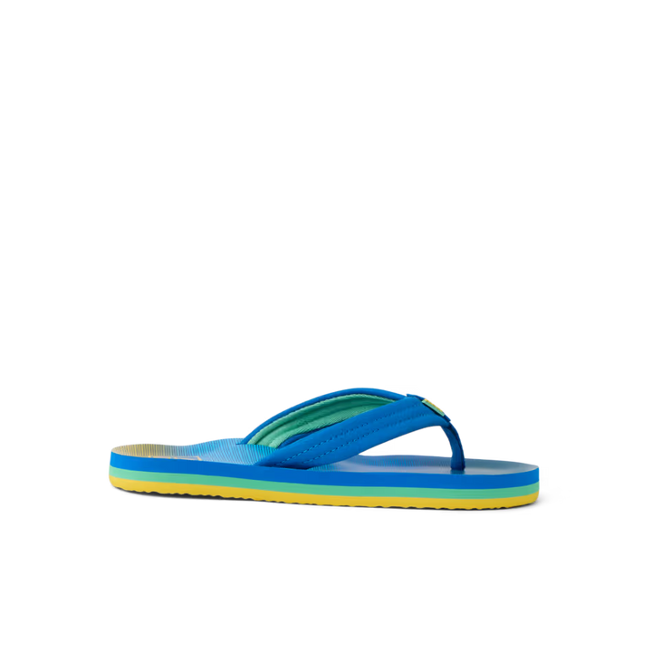 Reef Boys Kids Ahi Sandal Blue Fade Stripe Side View