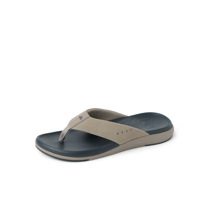 Reef Mens Cushion Norte Sandal Dark Grey Tan Top View