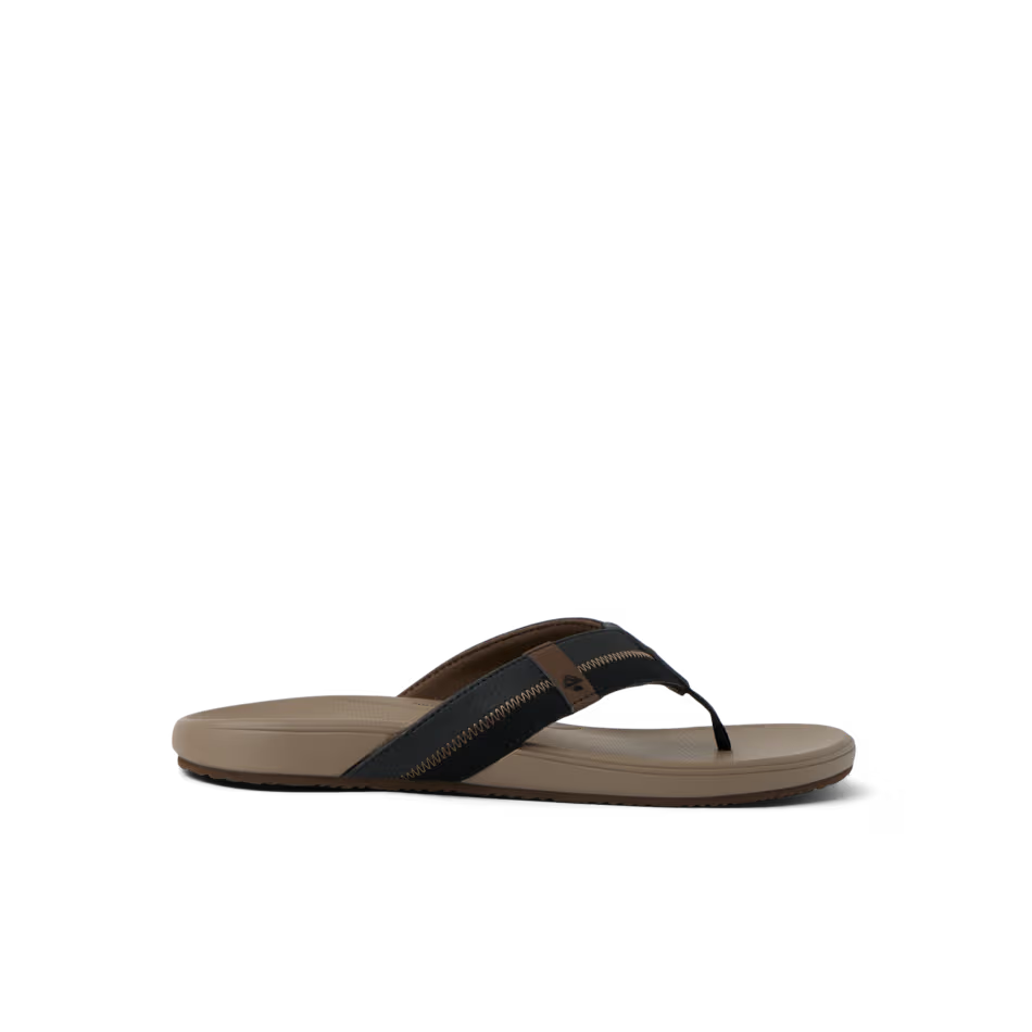 Reef Mens Cushion Phantom 2.0 Sandal Tan Black Tan Side Profile