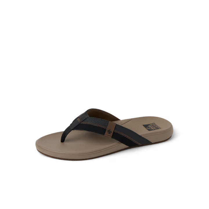 Reef Mens Cushion Phantom 2.0 Sandal Tan Black Tan Top View
