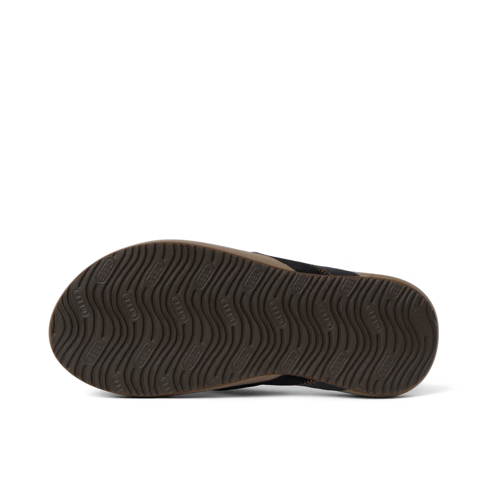 Reef Mens Cushion Phantom 2.0 Sandal Tan Black Tan Outsole View