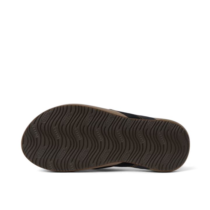 Reef Mens Cushion Phantom 2.0 Sandal Tan Black Tan Outsole View