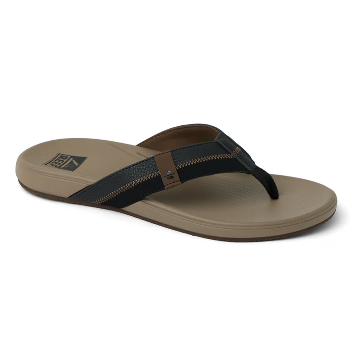 Reef Mens Cushion Phantom 2.0 Sandal Tan Black Tan Primary Product View