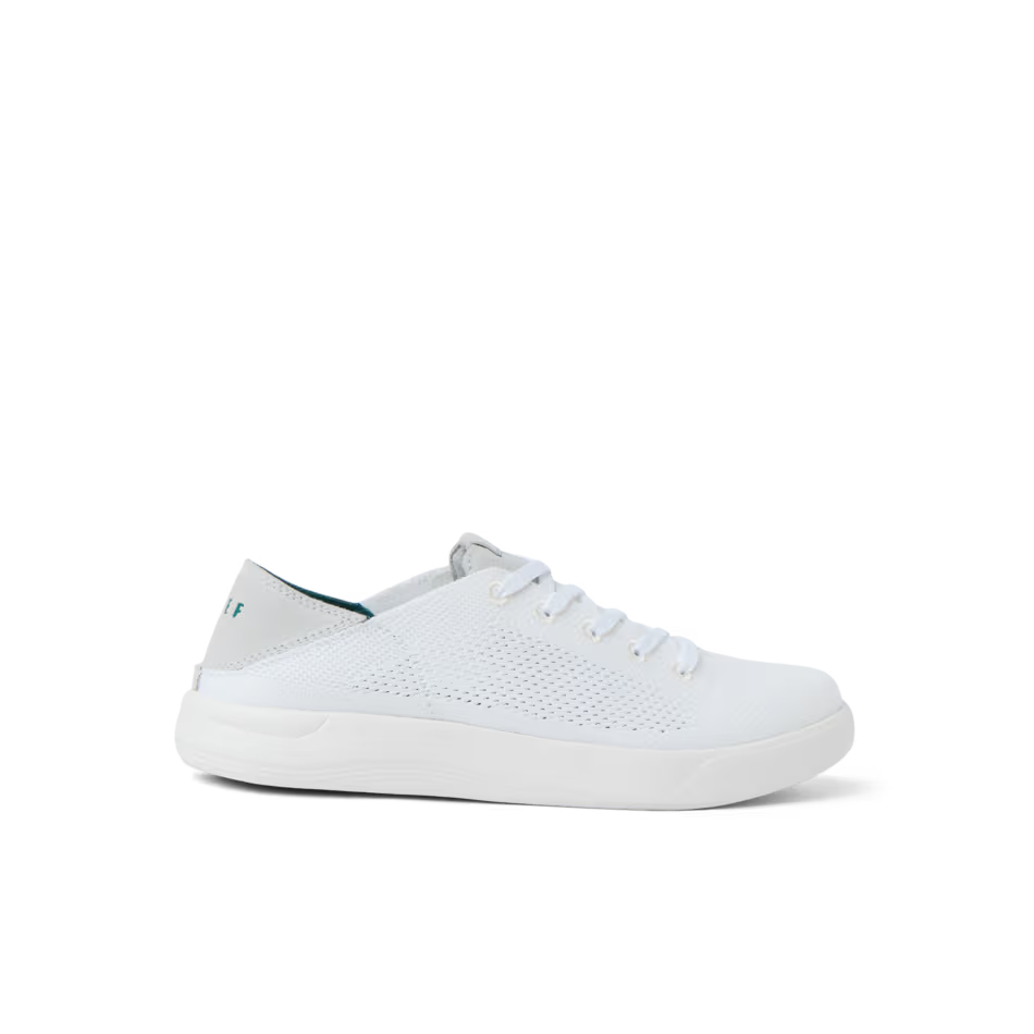 Reef Mens Swellsole Neptune Shoe Blanc De Blanc Grey Side Profile