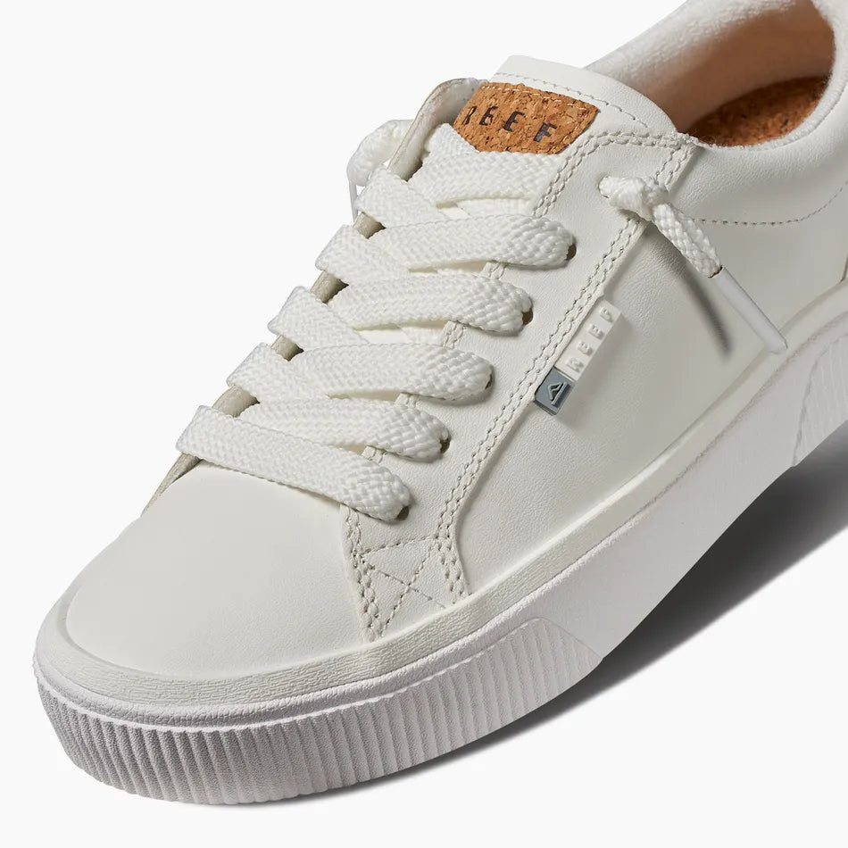 Reef Women's Lay Day Dawn Shoes - White Leather 8