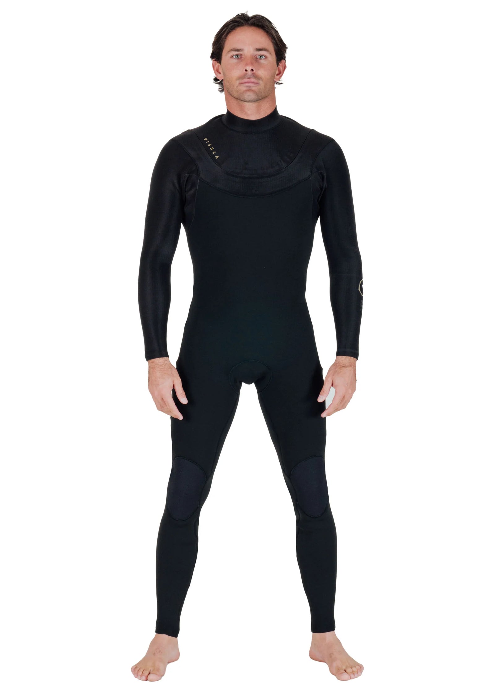 Vissla Men's New Seas 4-3 U-Zip Wetsuit - Black 2 