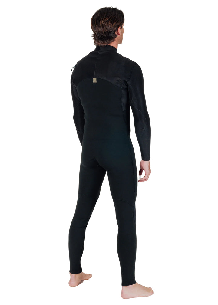 Vissla Men's New Seas 4-3 U-Zip Wetsuit - Black 2 3