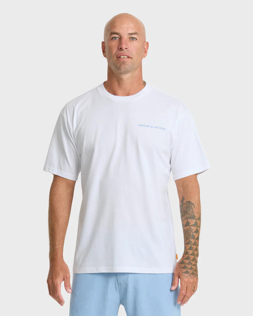 Quiksilver Waterman Men's Angler Classic Tee - White 