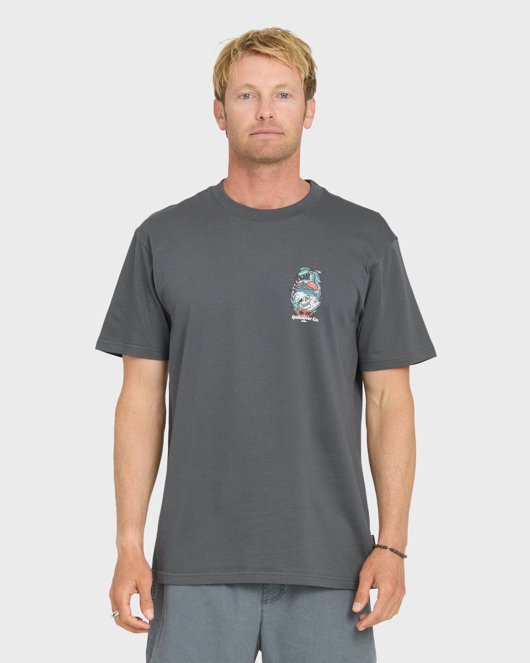 Quiksilver Men's Staycation Tee - Iron Gate 