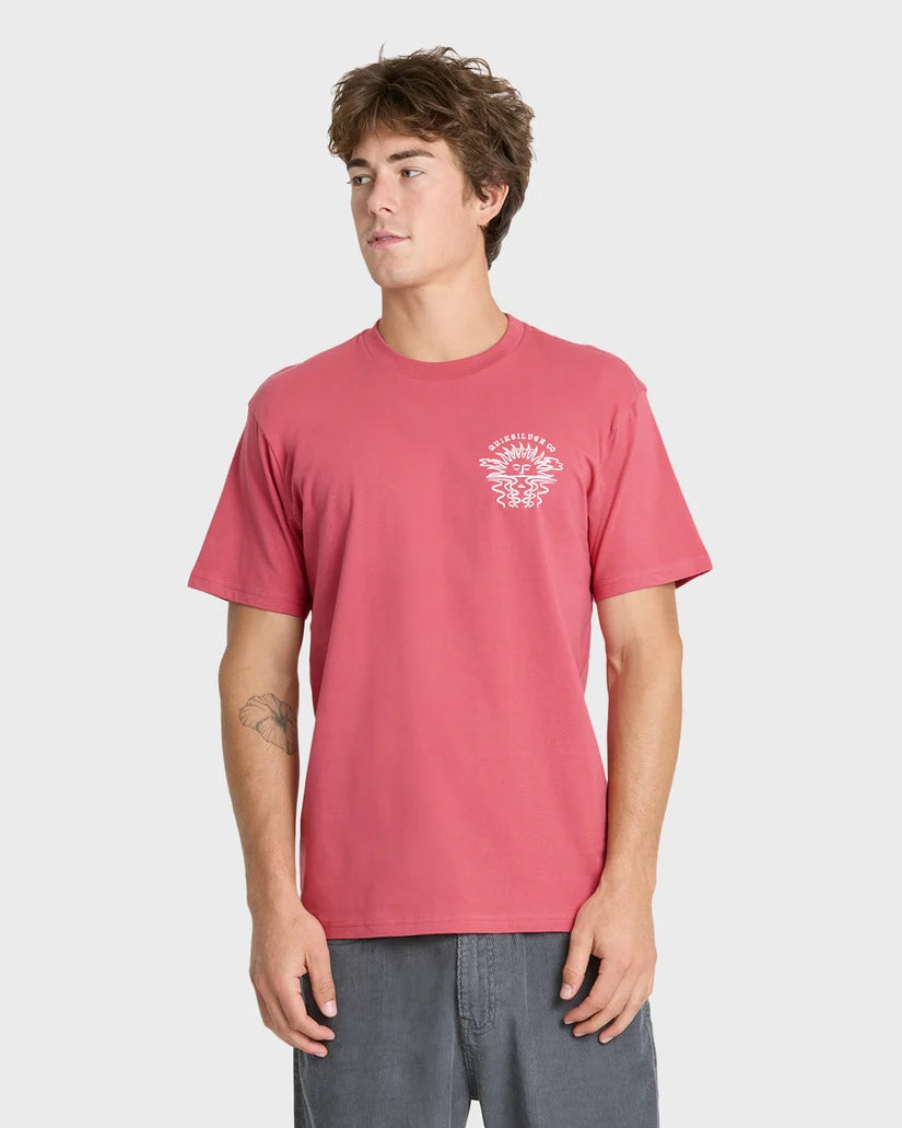 Quiksilver Men's Sun Down Tee - Slate Rose 
