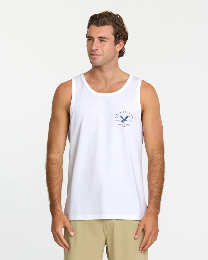 Quiksilver Men's Eagle USA Tank Top - White 