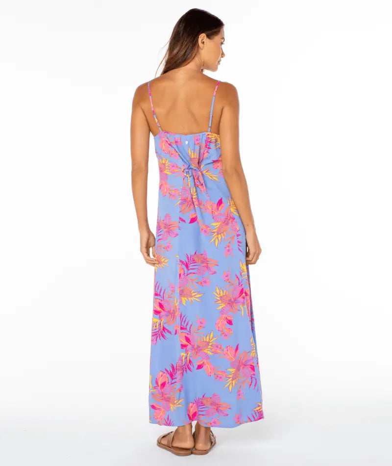 Roxy Women’s Skylar Maxi Dress Cornflower Blue Summer Daze back