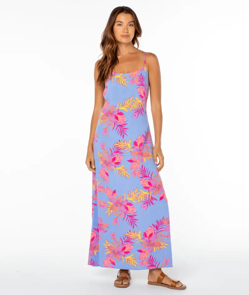 Roxy Women’s Skylar Maxi Dress Cornflower Blue Summer Daze