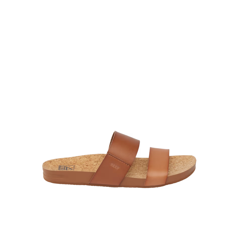 Reef Womens Cushion Vista Sandal Espresso Duo Side Profile