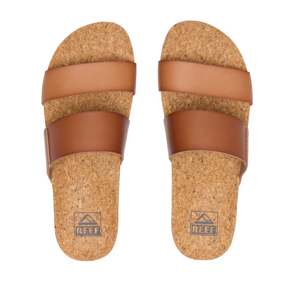 Reef Womens Cushion Vista Sandal Espresso Duo Lifestyle View