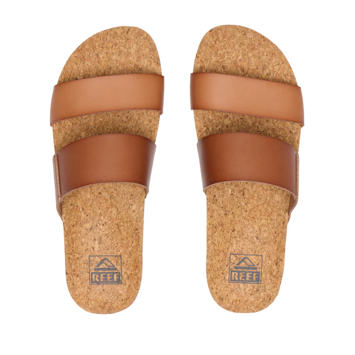 Reef Womens Cushion Vista Sandal Espresso Duo Lifestyle View