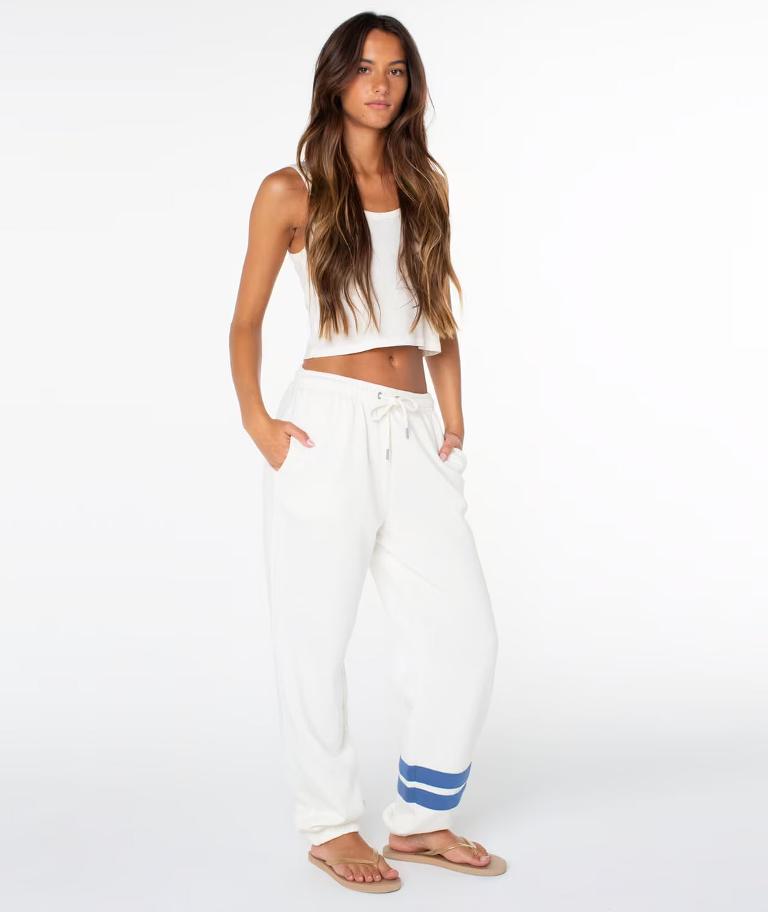 Roxy Women's Sunset Pant - Cloud Dancer End Game