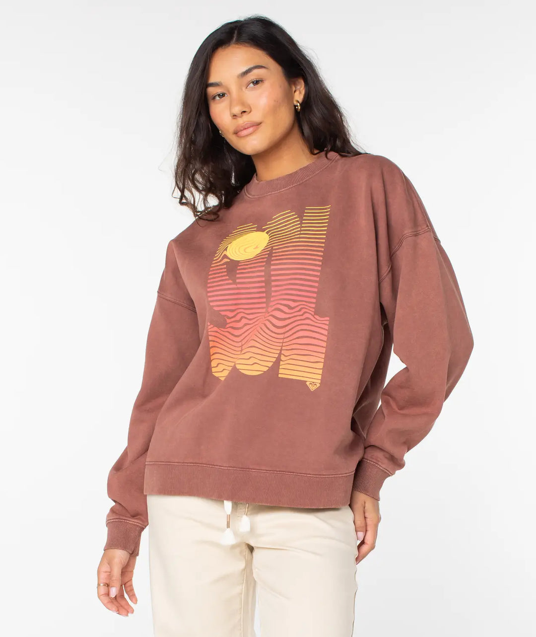 Roxy Women's Lineup Oversized Crew 1