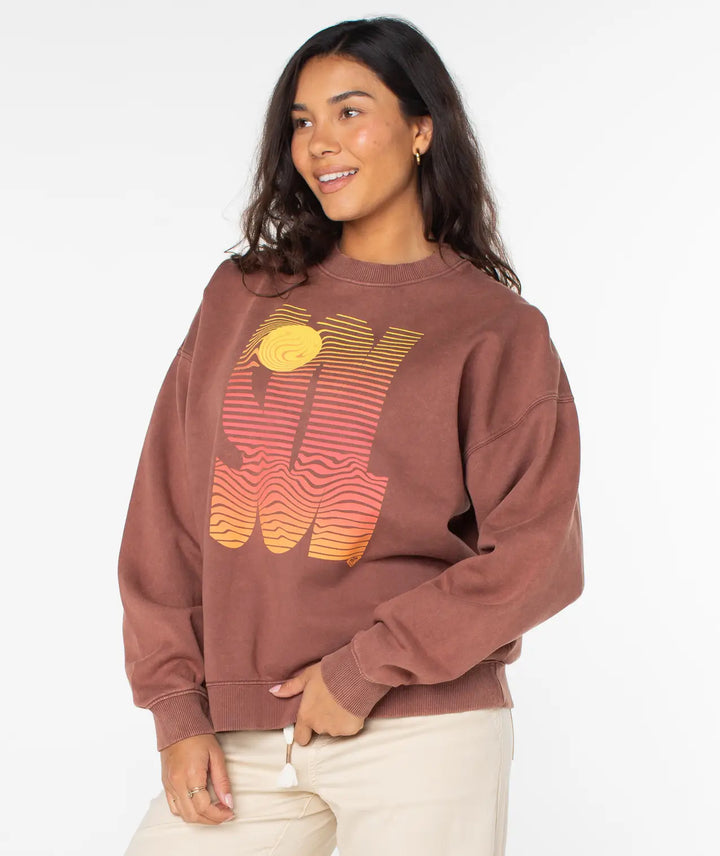Roxy Women's Lineup Oversized Crew 3