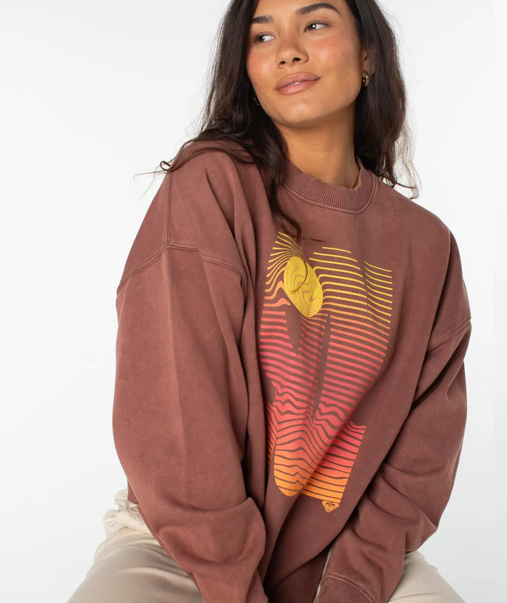 Roxy Women's Lineup Oversized Crew 2
