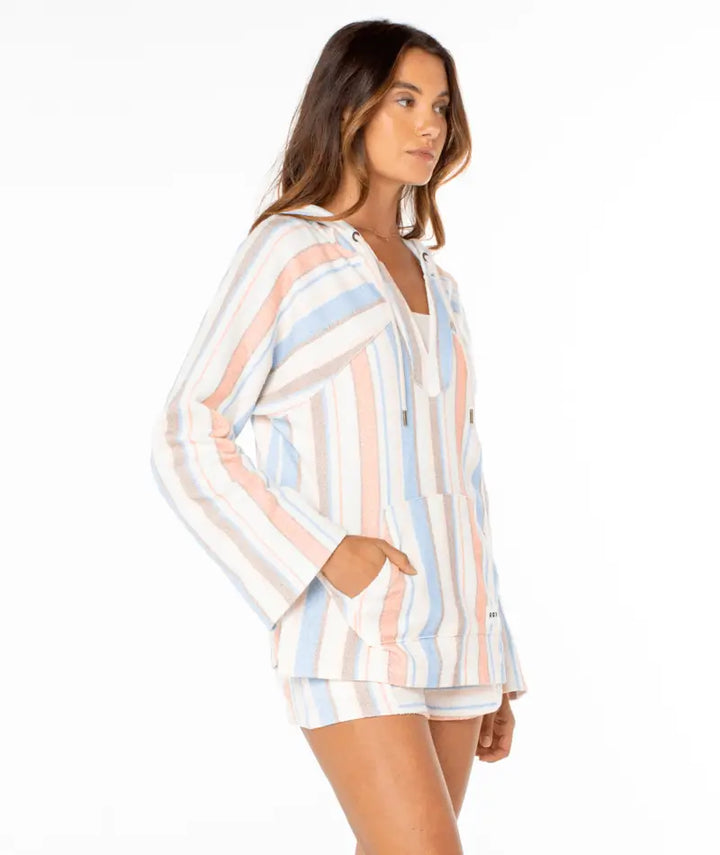 Roxy Women’s Wild And Free Sweatshirt Dew Lineup Stripe 1