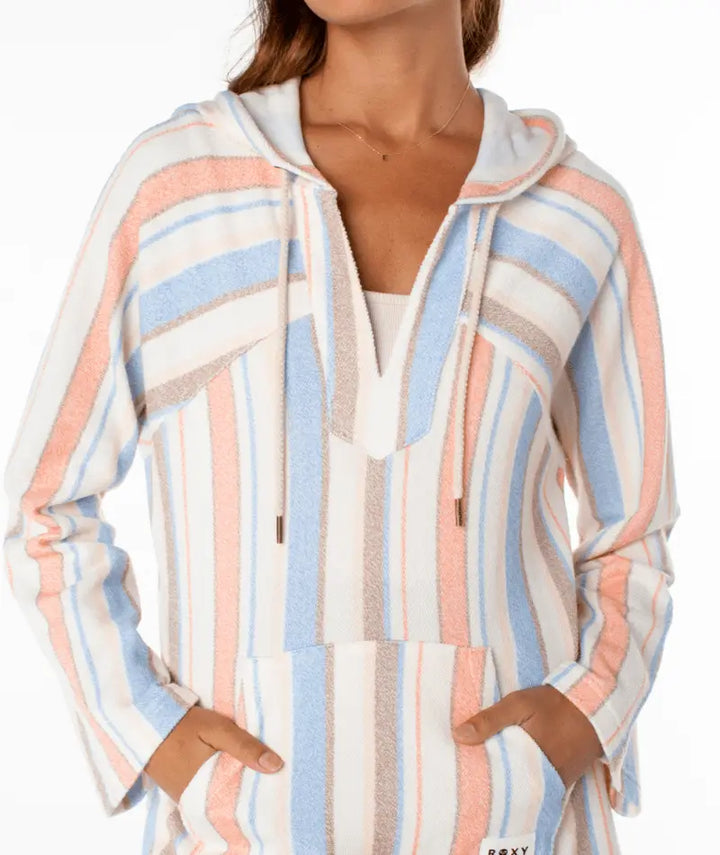 Roxy Women’s Wild And Free Sweatshirt Dew Lineup Stripe 2