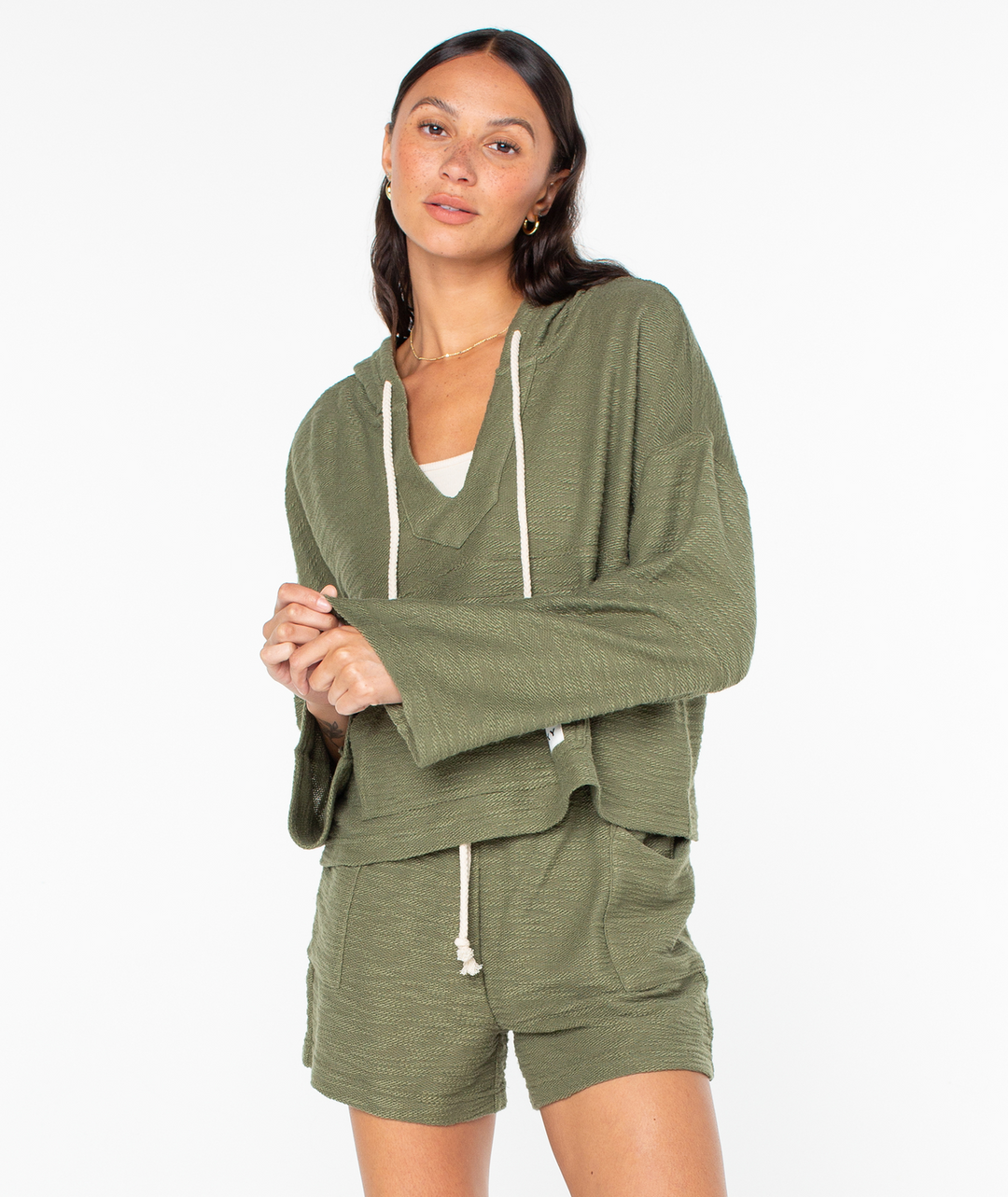 Roxy Women's Rich Coast Solid Sweater olive4