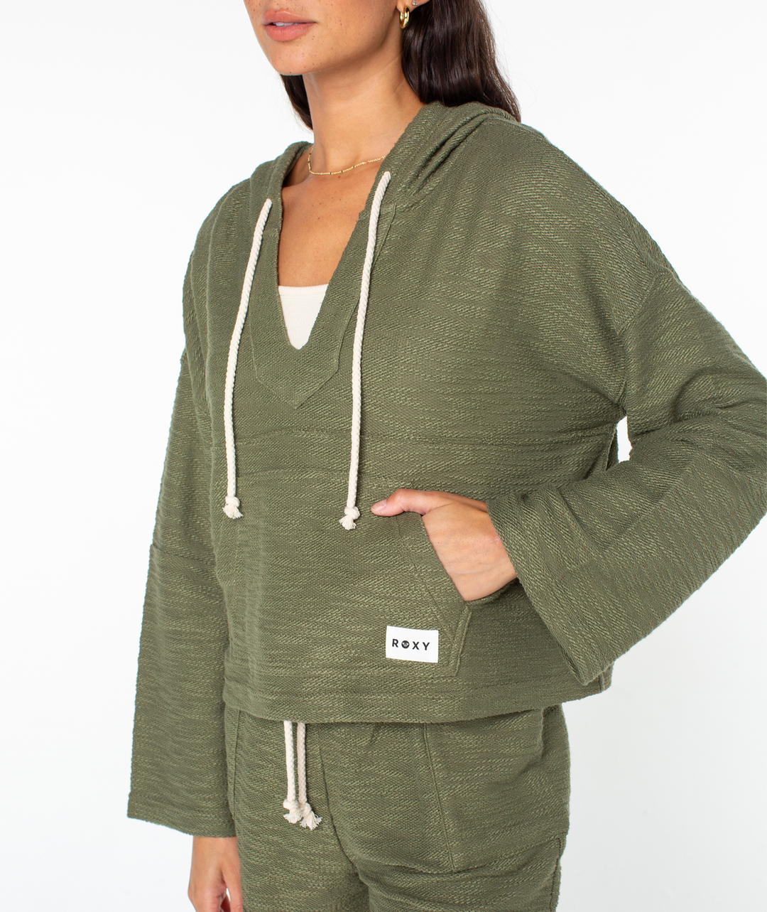 Roxy Women's Rich Coast Solid Sweater olive5