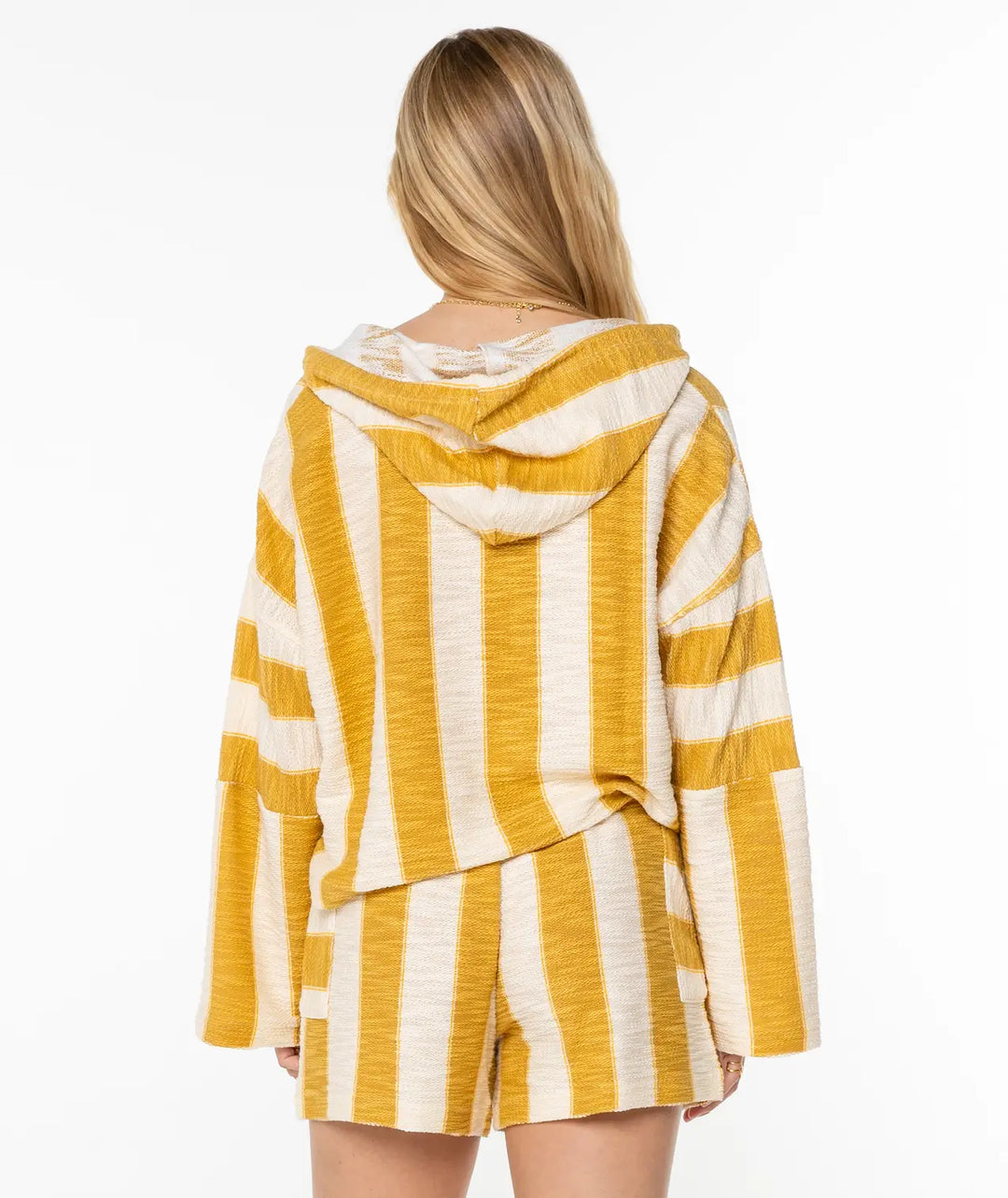 Roxy Women’s Rich Coast Stripe Pullover Amber Gold 4