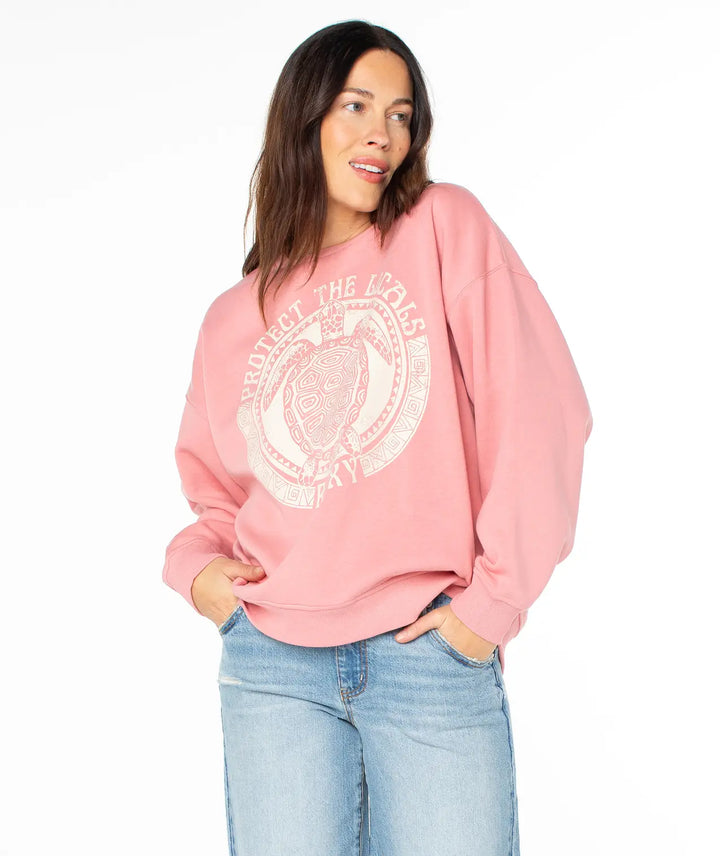Roxy Women’s Morning Hike Crew Mauve 3