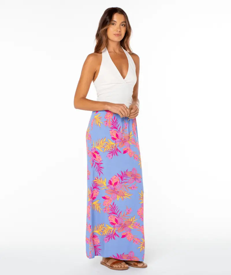 Roxy Women’s Iyla Woven Skirt Cornflower Blue Summer Daze front