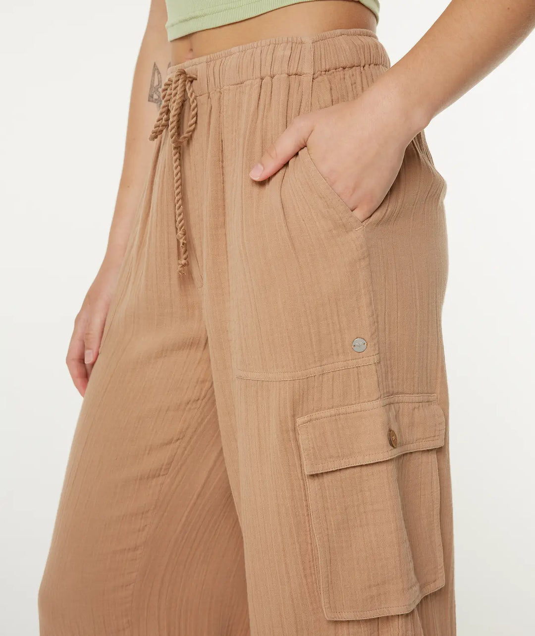 Roxy Women’s Precious Cargo Solid Pant Praline Solid 3
