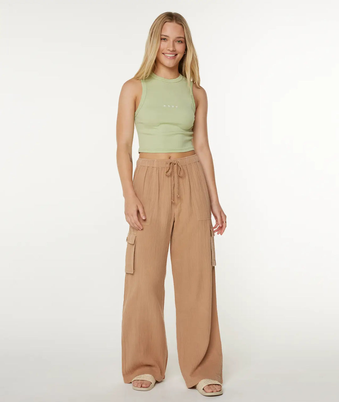 Roxy Women’s Precious Cargo Solid Pant Praline Solid 1