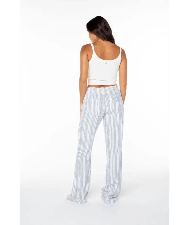 Roxy Women’s Oceanside Stripe Pant Blue Horizon Lisbon Stripe 1