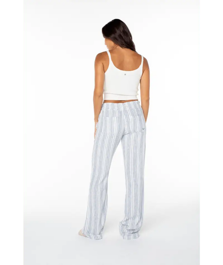 Roxy Women’s Oceanside Stripe Pant Blue Horizon Lisbon Stripe 1