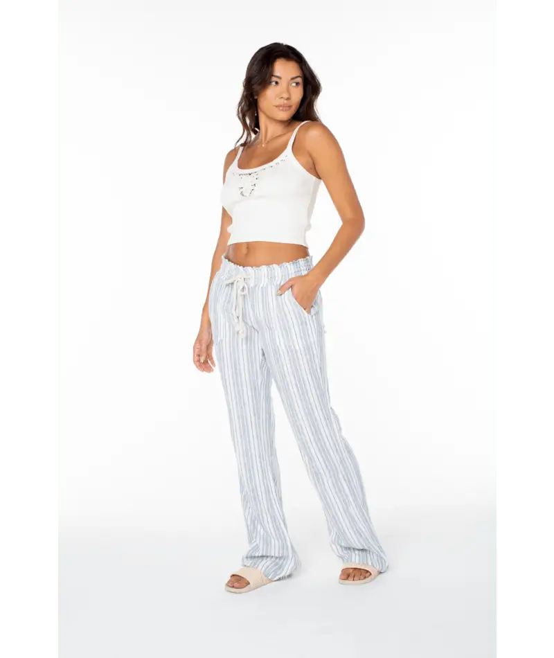 Roxy Women’s Oceanside Stripe Pant Blue Horizon Lisbon Stripe 2