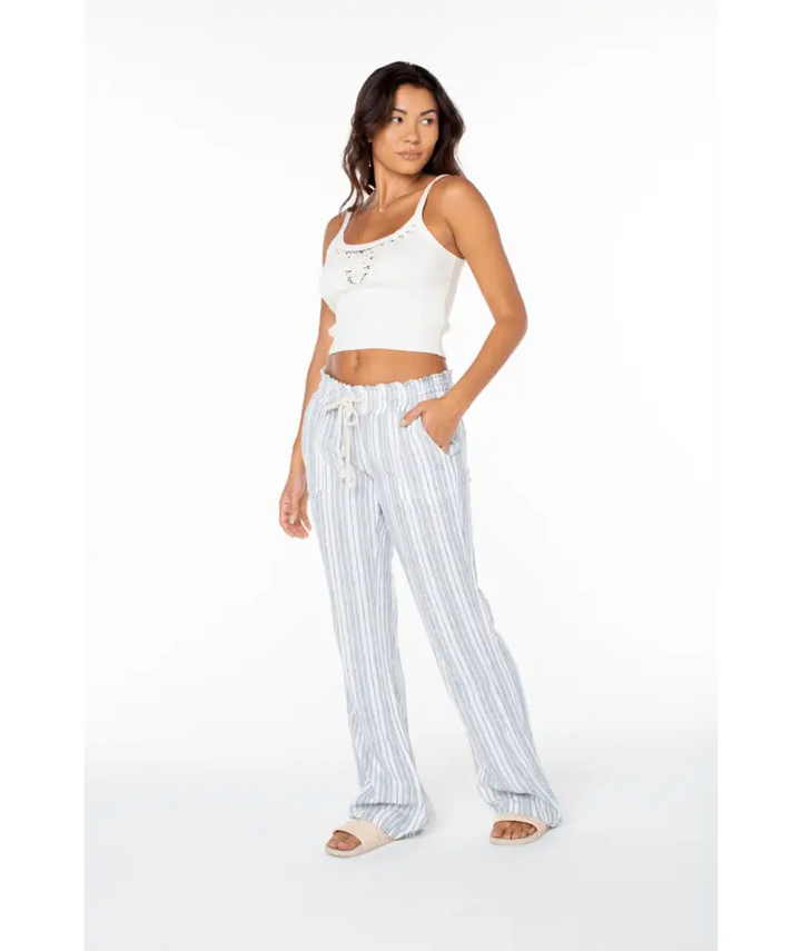 Roxy Women’s Oceanside Stripe Pant Blue Horizon Lisbon Stripe 2