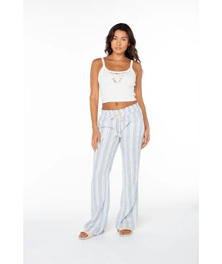 Roxy Women’s Oceanside Stripe Pant Blue Horizon Lisbon Stripe 4