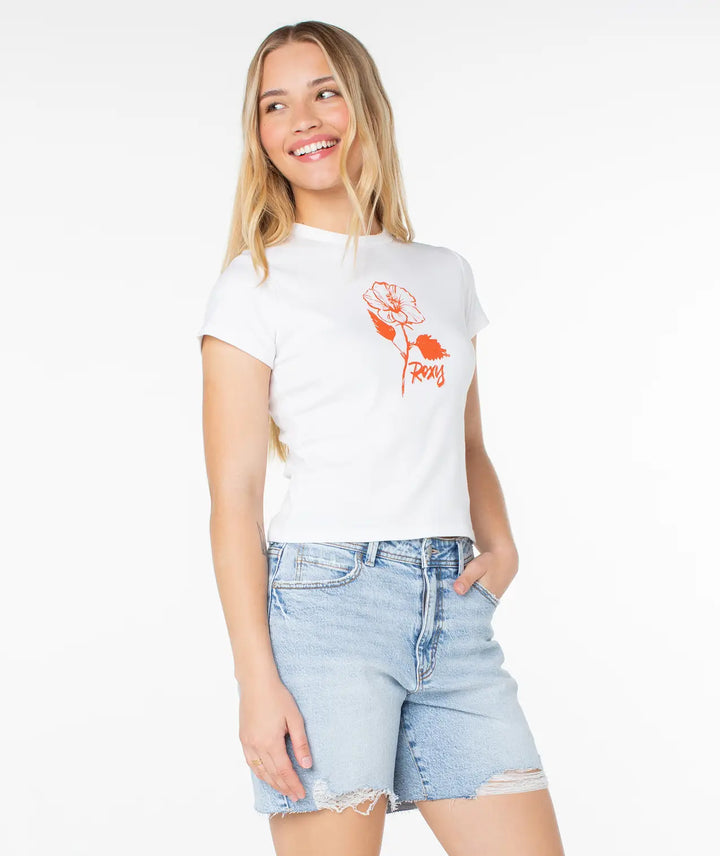 Roxy Women’s Sunny Days 90S Baby Tee 1