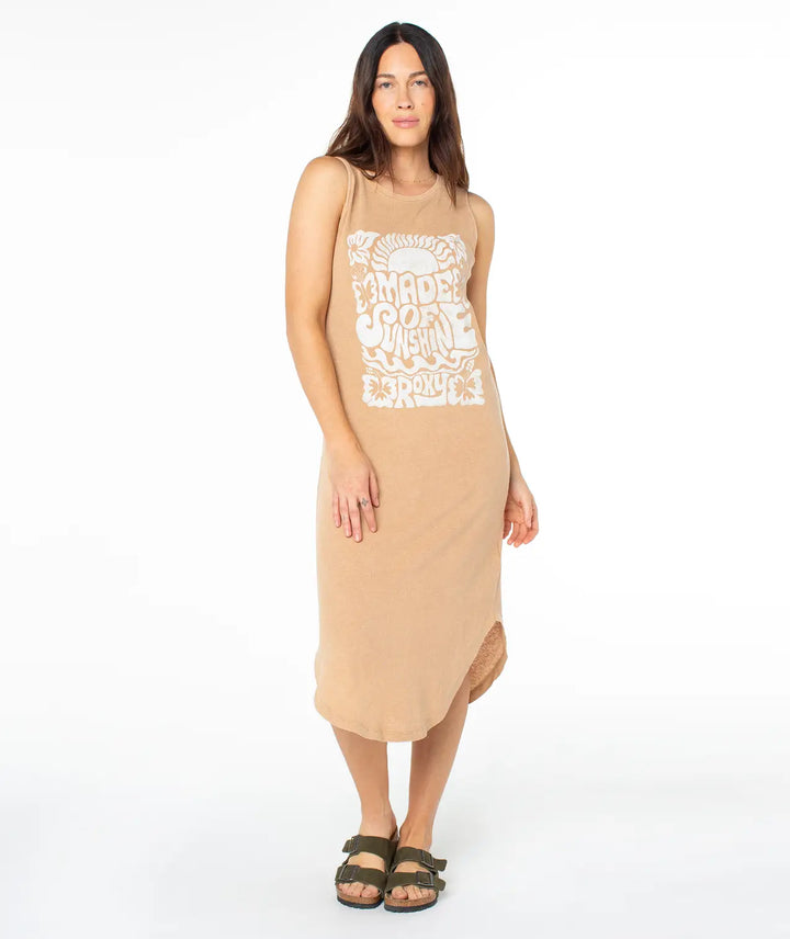 Roxy Women’s Made Of Sunshine Wildflower Midi Dress Praline 2