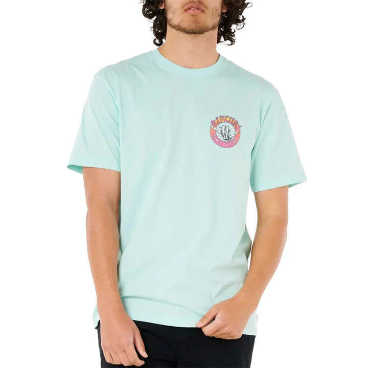 Ripcurl Men's Shred Til Tee - Light Aqua 2