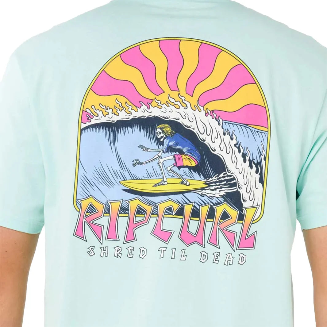 Ripcurl Men's Shred Til Tee - Light Aqua 1