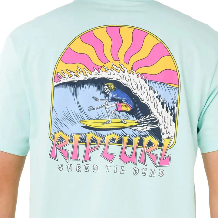 Ripcurl Men's Shred Til Tee - Light Aqua 1