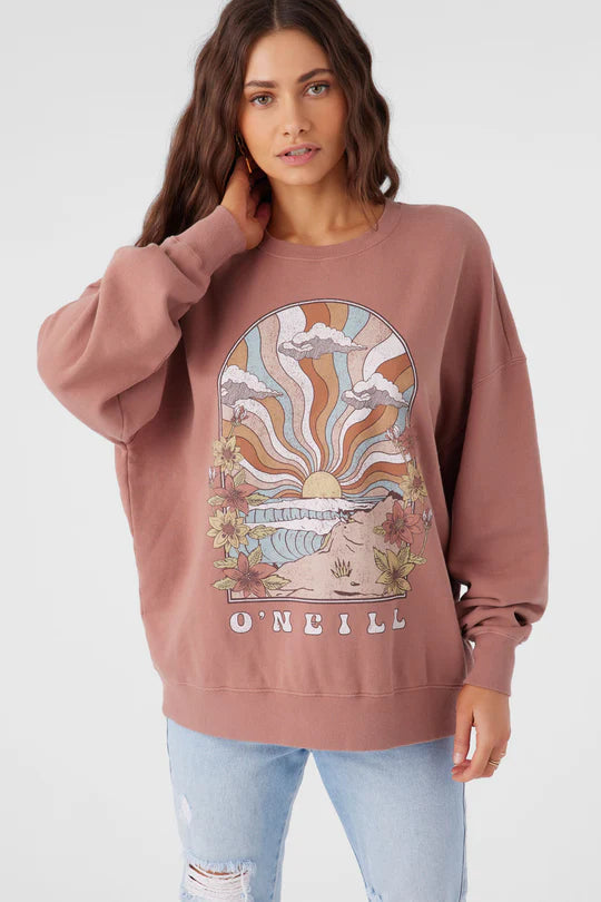 Oneill Women's Choice Crew Neck Oversized Sweatshirt