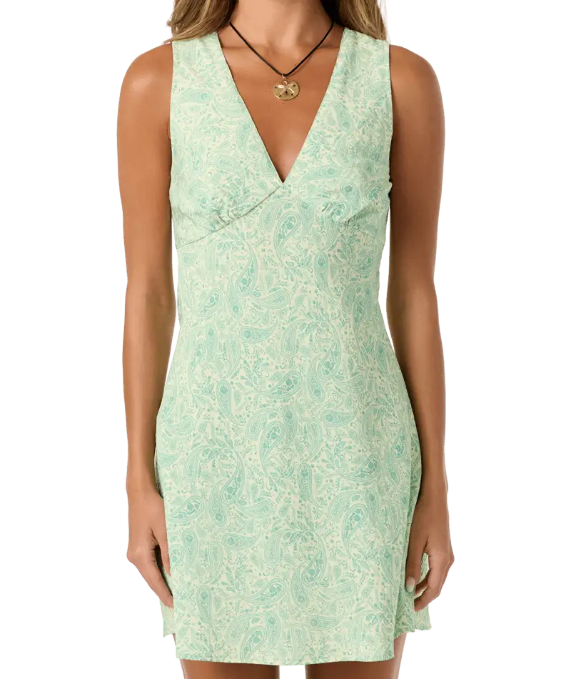 O'Neill Eloise Paisley Dress Citron Front View