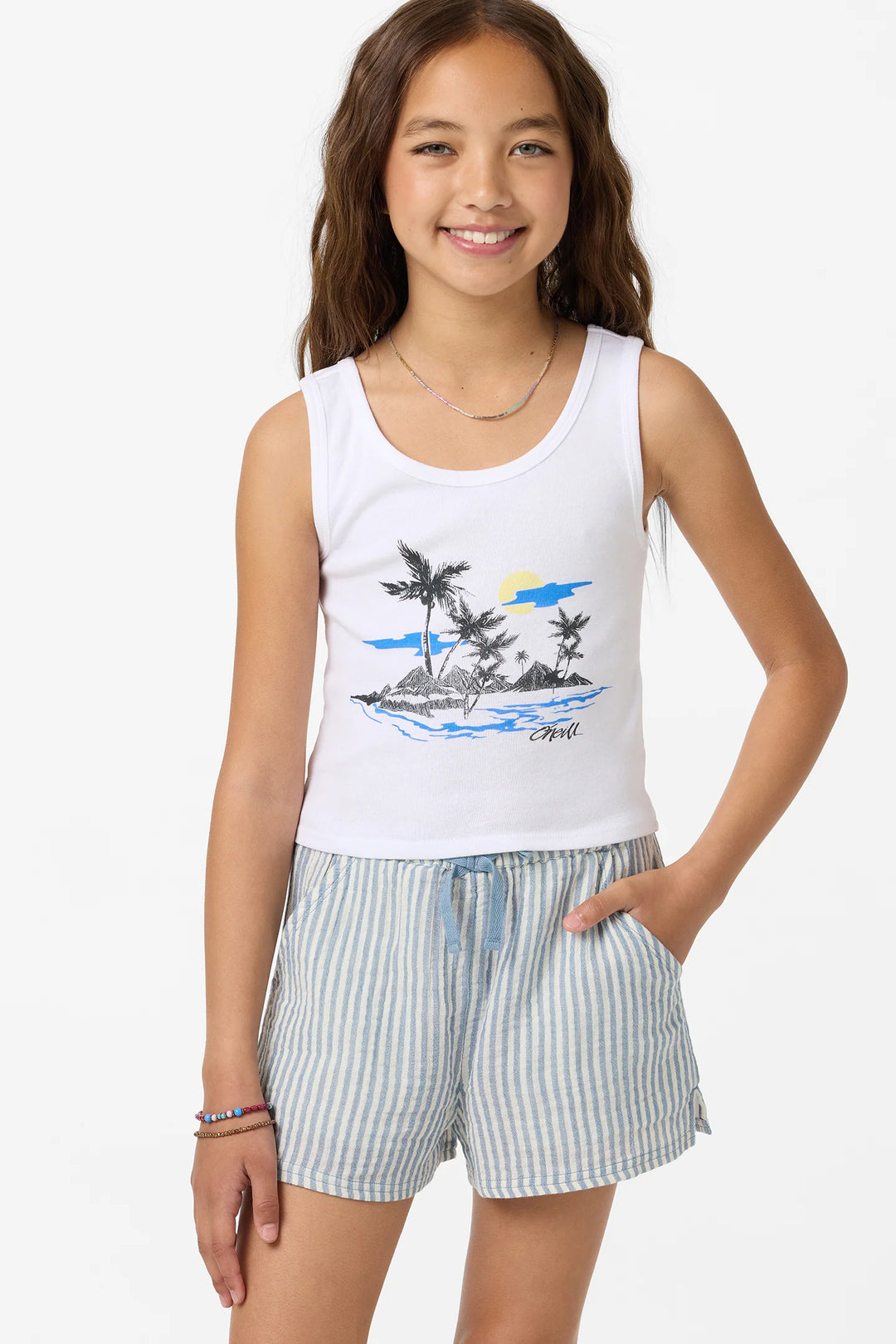 O'Neill Girls' Brenda Stripe Short - Tofu