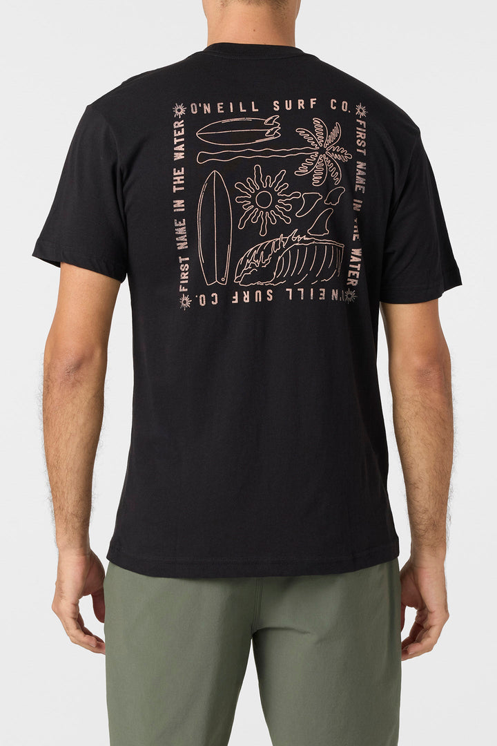 Oneill Men's Puzzle Pieces Standard Fit Tee - Black 1